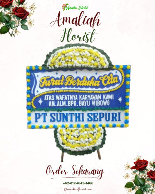 Papan Bunga Duka di Tegalharjo